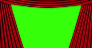 High quality animation perfectly red curtain opening movement background