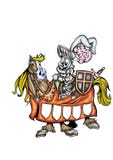 High quality Illustration of bunny rabbit knight mascot, cover, background, wallpaper royalty free illustration High quality Illustration of bunny rabbit knight mascot, cover, background, wallpaper royalty free illustration