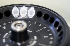 High Speed Laboratory Centrifuge With Vials Royalty Free Stock Image