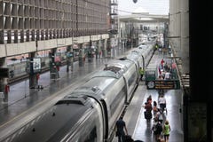 High Speed Train In Madrid Stock Photo