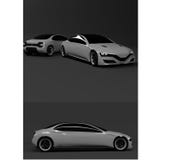 High-tech koolstof grijze auto voor ondernemers en autoenthousiast royalty-vrije illustratie High-tech koolstof grijze auto voor ondernemers en autoenthousiast royalty-vrije illustratie