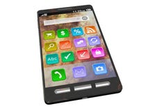 High Tech Touchscreen Smartphone Royalty Free Stock Photography High Tech Touchscreen Smartphone Royalty Free Stock Photography