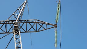 High Voltage Electricity Distribution Pylon Insulator And Power Royalty Free Stock Photography High Voltage Electricity Distribution Pylon Insulator And Power Royalty Free Stock Photography