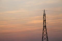 High voltage pole,High voltage tower with sky sunset background royalty free stock images High voltage pole,High voltage tower with sky sunset background royalty free stock images