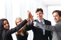 Highfive affär royaltyfri bild Highfive affär royaltyfri bild