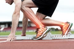 Highlighted bones of man about to race royalty free stock images Highlighted bones of man about to race royalty free stock images
