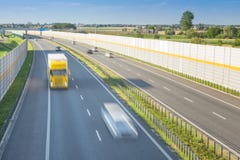 Highway noise barriers royalty free stock images Highway noise barriers royalty free stock images