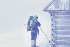 Hike do inverno foto de stock royalty free Hike do inverno foto de stock royalty free
