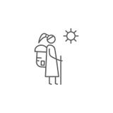 Hiking, family icon. Element of family life icon. Thin line icon for website design and development, app development. Premium icon stock illustration Hiking, family icon. Element of family life icon. Thin line icon for website design and development, app development. Premium icon stock illustration