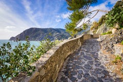 Hiking trail in Cinque Terre, Italy royalty free stock image Hiking trail in Cinque Terre, Italy royalty free stock image
