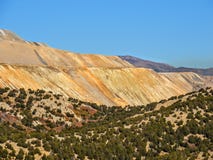 View of the Bingham Copper Mine Mountains in Autumn Fall hiking Rose Canyon Yellow Fork, Big Rock and Waterfork Loop Trail in the royalty free stock photo View of the Bingham Copper Mine Mountains in Autumn Fall hiking Rose Canyon Yellow Fork, Big Rock and Waterfork Loop Trail in the royalty free stock photo