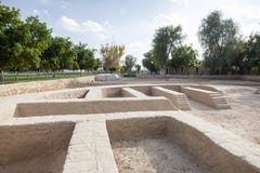 Hili Archaeological Park em Al Ain, UAE imagem de stock Hili Archaeological Park em Al Ain, UAE imagem de stock
