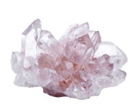 Himalayan clear quartz cluster with hematite inclusions. Isolated on white background royalty free stock image Himalayan clear quartz cluster with hematite inclusions. Isolated on white background royalty free stock image