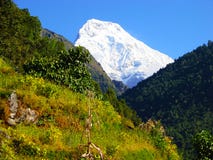Himalayan landscape with beautiful mountain scene and sky. royalty free stock photo Himalayan landscape with beautiful mountain scene and sky. royalty free stock photo