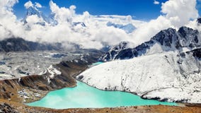 Himalayas Mountains, Peaks Glacier Lakes, Nepal Stock Photography Himalayas Mountains, Peaks Glacier Lakes, Nepal Stock Photography