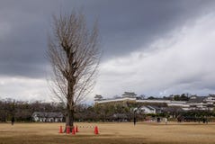 Himeji Castle in rainy day stock photos Himeji Castle in rainy day stock photos