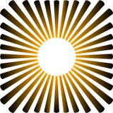 Hintergrund in Form einer gelben Sonne mit Strahlen lizenzfreie abbildung Hintergrund in Form einer gelben Sonne mit Strahlen lizenzfreie abbildung