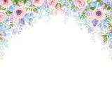 Hintergrund mit den rosa, blauen und purpurroten Blumen Auch im corel abgehobenen Betrag vektor abbildung Hintergrund mit den rosa, blauen und purpurroten Blumen Auch im corel abgehobenen Betrag vektor abbildung
