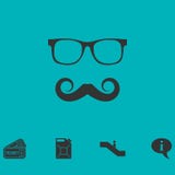 Hipster icon flat vector illustration Hipster icon flat vector illustration