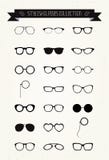 Hipster Retro Vintage Glasses Icon Set Stock Images
