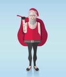 Hipster santa vector with tattoos royalty free illustration Hipster santa vector with tattoos royalty free illustration
