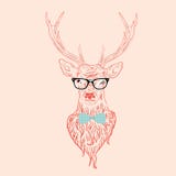 Hipster Stag Royalty Free Stock Photography Hipster Stag Royalty Free Stock Photography