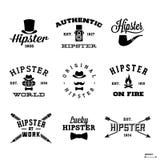 Hipsteretiketten stock illustratie Hipsteretiketten stock illustratie