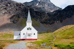 Historic Church At Grytviken In Antarctica. Stock Photo Historic Church At Grytviken In Antarctica. Stock Photo