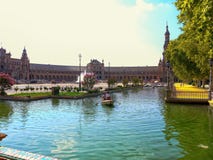 The historic Plaza de España in Seville Spain stock photography The historic Plaza de España in Seville Spain stock photography