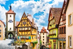Historic town of Rothenburg ob der Tauber, Bavaria, Germany stock images Historic town of Rothenburg ob der Tauber, Bavaria, Germany stock images