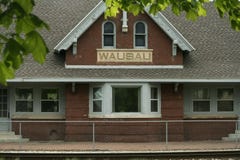 Historic Train Depot In Wausau Wisconsin Royalty Free Stock Images