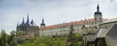 Historical Architecture Panorama, Kutna Hora, Prague Royalty Free Stock Photos