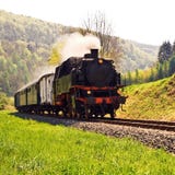Historical German steam train stock photo Historical German steam train stock photo