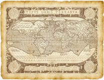 Historical World Map Parchment stock photography Historical World Map Parchment stock photography