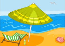 Historieta de la playa ilustración del vector Historieta de la playa ilustración del vector