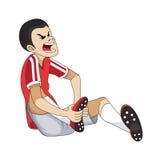 Historieta herida jugador de fútbol libre illustration Historieta herida jugador de fútbol libre illustration