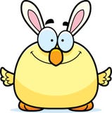 Historieta sonriente Pascua Bunny Chick stock de ilustración Historieta sonriente Pascua Bunny Chick stock de ilustración