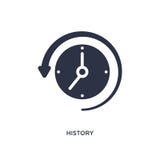 historii ikona na białym tle Prosta element ilustracja od interfejs użytkownika pojęcia royalty ilustracja historii ikona na białym tle Prosta element ilustracja od interfejs użytkownika pojęcia royalty ilustracja