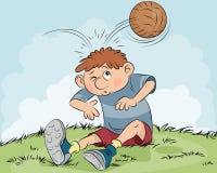 Hit a ball on head Stock Illustration Hit a ball on head Stock Illustration