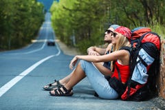 Hitchhiker Royalty Free Stock Images