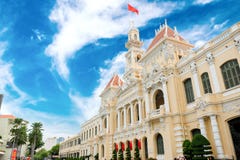 Ho Ho Chi Minh City Hall royaltyfria foton Ho Ho Chi Minh City Hall royaltyfria foton