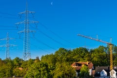 Hochspannungsmasten mit Stromleitungen Sch?ner Rahmen f?r eine Abbildung oder irgendein Bild stockfotos Hochspannungsmasten mit Stromleitungen Sch?ner Rahmen f?r eine Abbildung oder irgendein Bild stockfotos