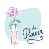 Hochzeitsfeierattribut Rose in einer Flasche Stockfotos Hochzeitsfeierattribut Rose in einer Flasche Stockfotos