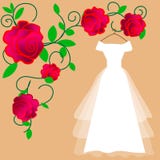 Hochzeitskleidervektor Flaches Design Elegantes weißes Kleid mit dem Verschleiern und Bogen für die Braut, die am Aufhänger hängt stock abbildung Hochzeitskleidervektor Flaches Design Elegantes weißes Kleid mit dem Verschleiern und Bogen für die Braut, die am Aufhänger hängt stock abbildung