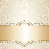 Hochzeitsweinlesetapeten-Designweiß u. Goldvektor lizenzfreie abbildung Hochzeitsweinlesetapeten-Designweiß u. Goldvektor lizenzfreie abbildung