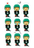 Hockey player little boy for kids emoticons royalty free illustration Hockey player little boy for kids emoticons royalty free illustration