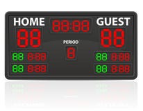 Hockey sports digital scoreboard vector illustration Royalty Free Stock Photos Hockey sports digital scoreboard vector illustration Royalty Free Stock Photos