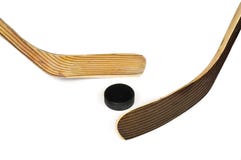 Hockey Stick And Puck Royalty Free Stock Photos