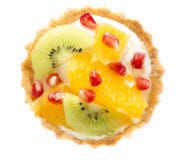 Hohe Winkelsicht des Fruchtt?rtchens in einer Platte lizenzfreie stockfotos Hohe Winkelsicht des Fruchtt?rtchens in einer Platte lizenzfreie stockfotos