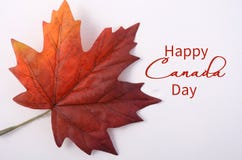 Hoja de arce feliz del día de Canadá Fotos de archivo Hoja de arce feliz del día de Canadá Fotos de archivo